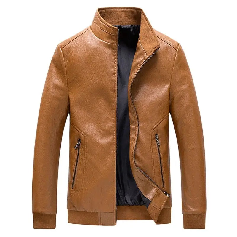 Men's PU Leather Motorcycle Jacket