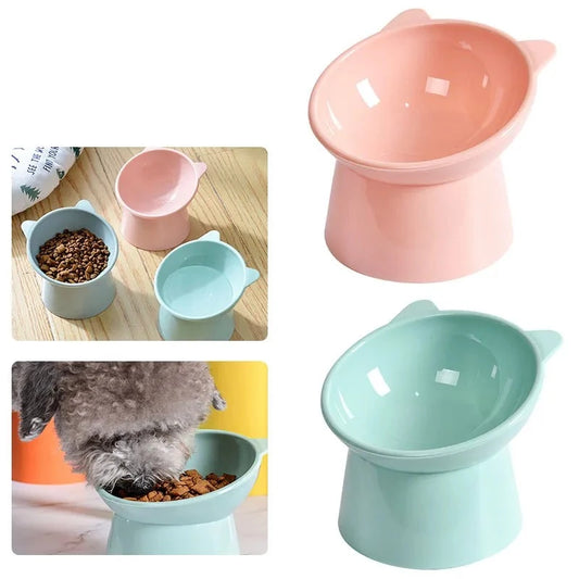 45°Neck Protector Cat Pet Food Water Bowl
