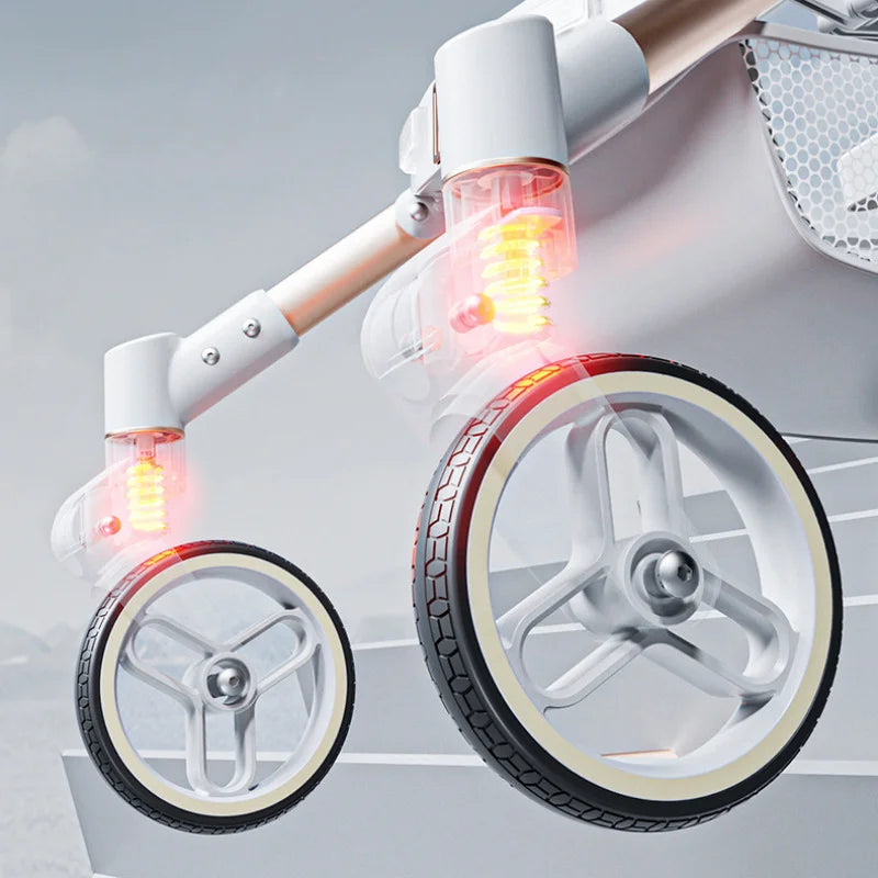 Four Wheels High View Baby Stroller