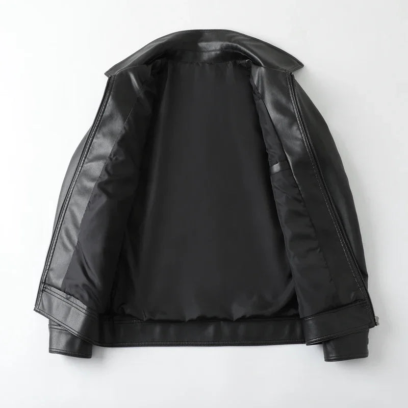 Stylish Men's PU Leather Jacket