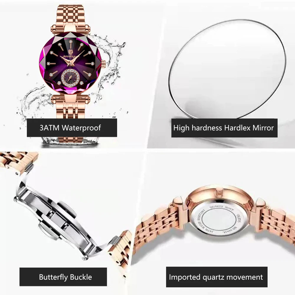 Luxury Fashion Waterproof Ladies Quartz Wristwatch