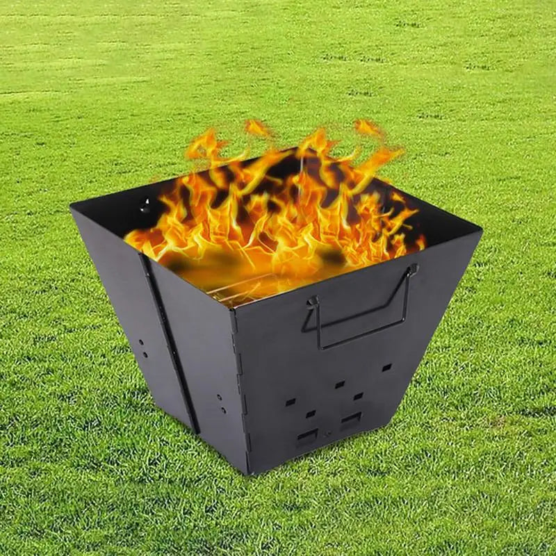 Outdoor Fire Pits with BBQ Grill Mesh