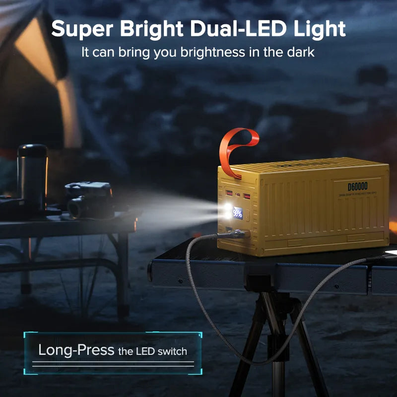 60000mAh Large Battery Capacity Power Bank