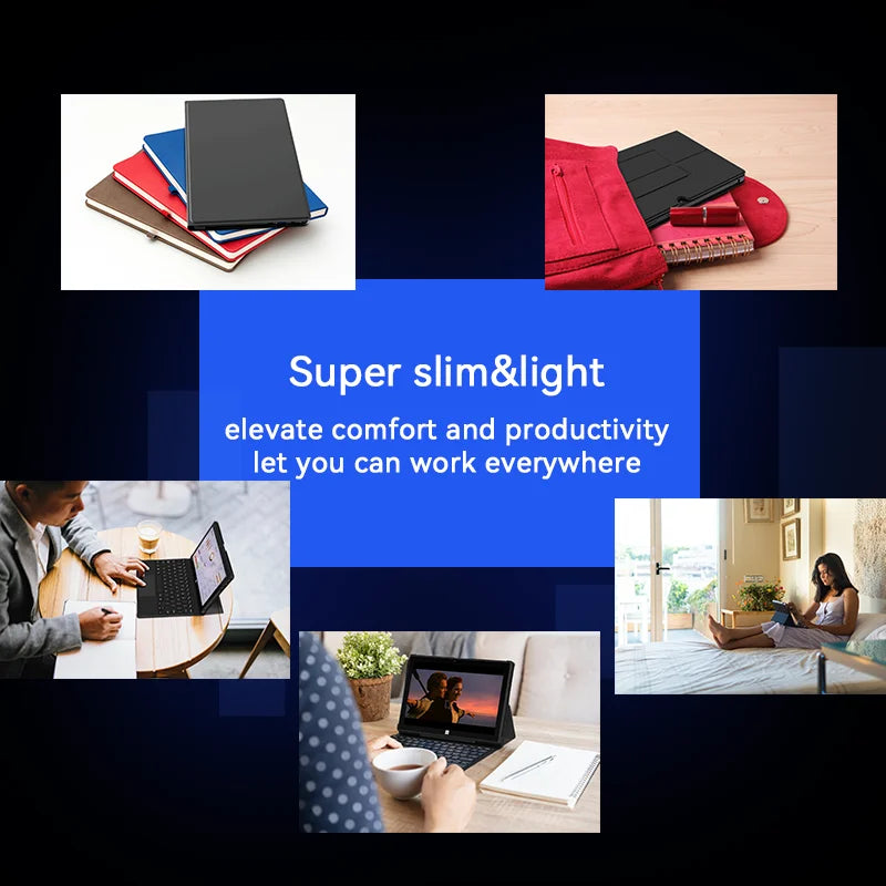 Windows 11 Intel N4020C 10.1 Inch Touch Screen Tablet PC with Keyboard