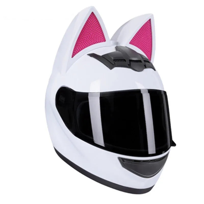 Cat Ear Motorcycle Full Face Helmet