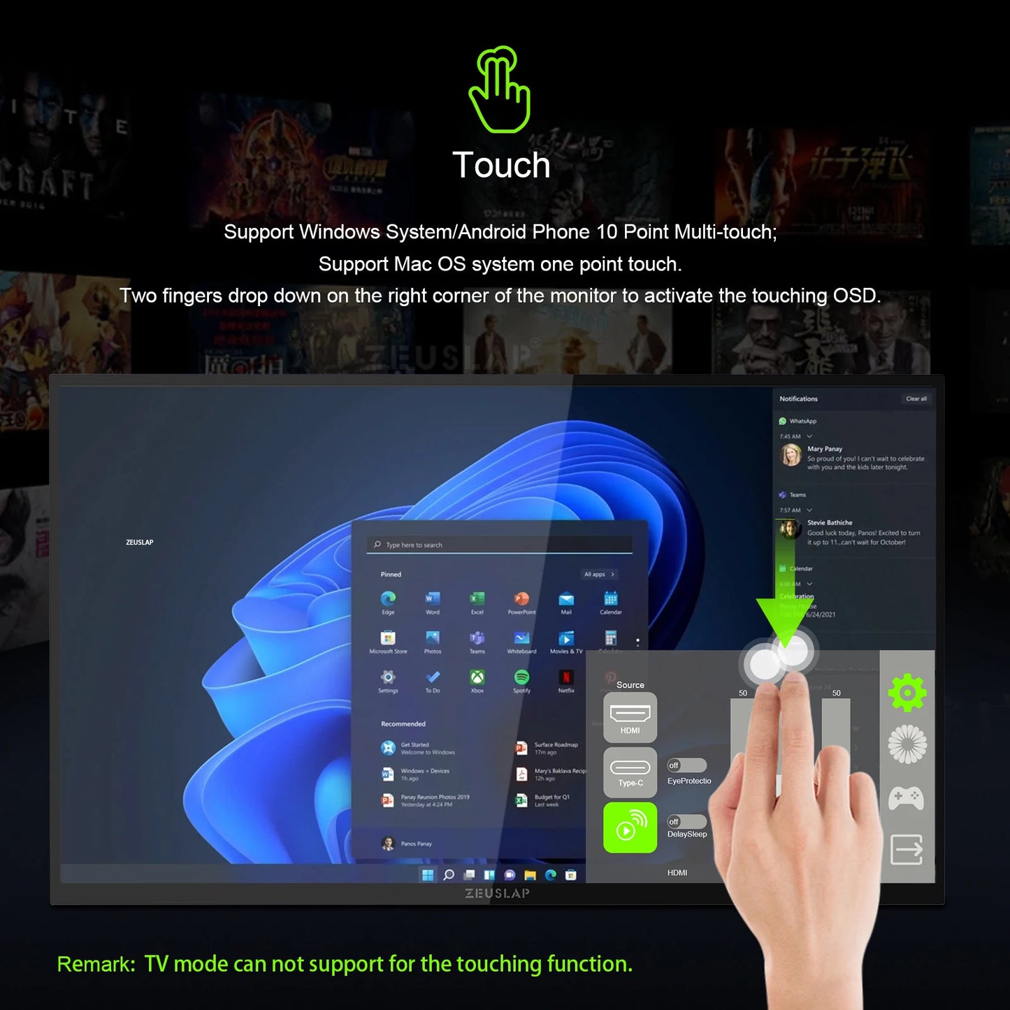 18.5" Smart Z18TV PRO Portable Monitor