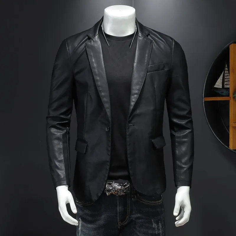 Men Slim Fit Leather Motorcycle Jackets