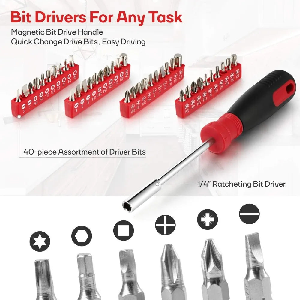 248 Pieces Mechanics Sockets Tool Kit