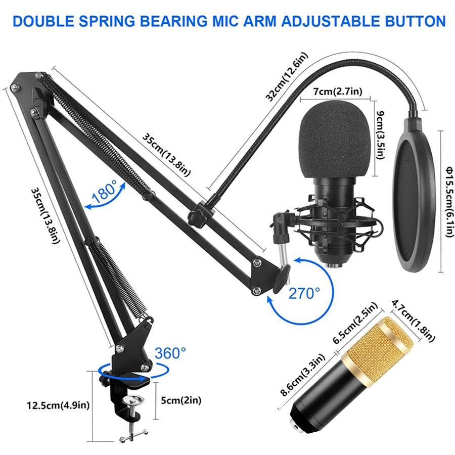 Condenser Mic with Live Sound Card Kit