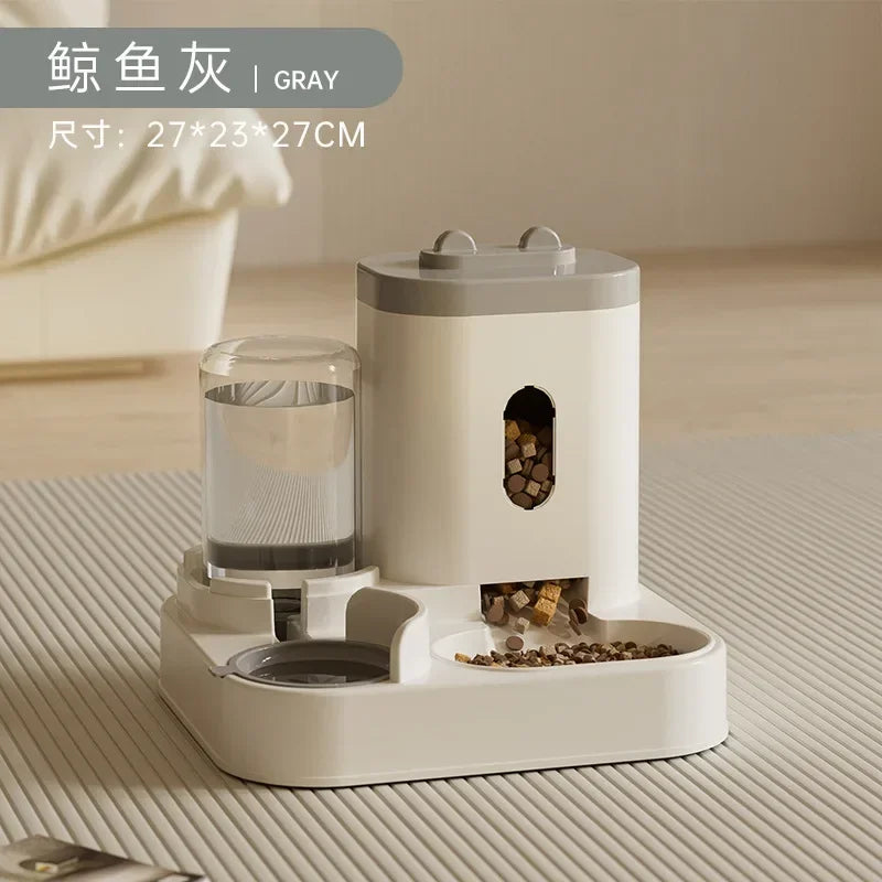 Cat Food Bowl With Water Fountain