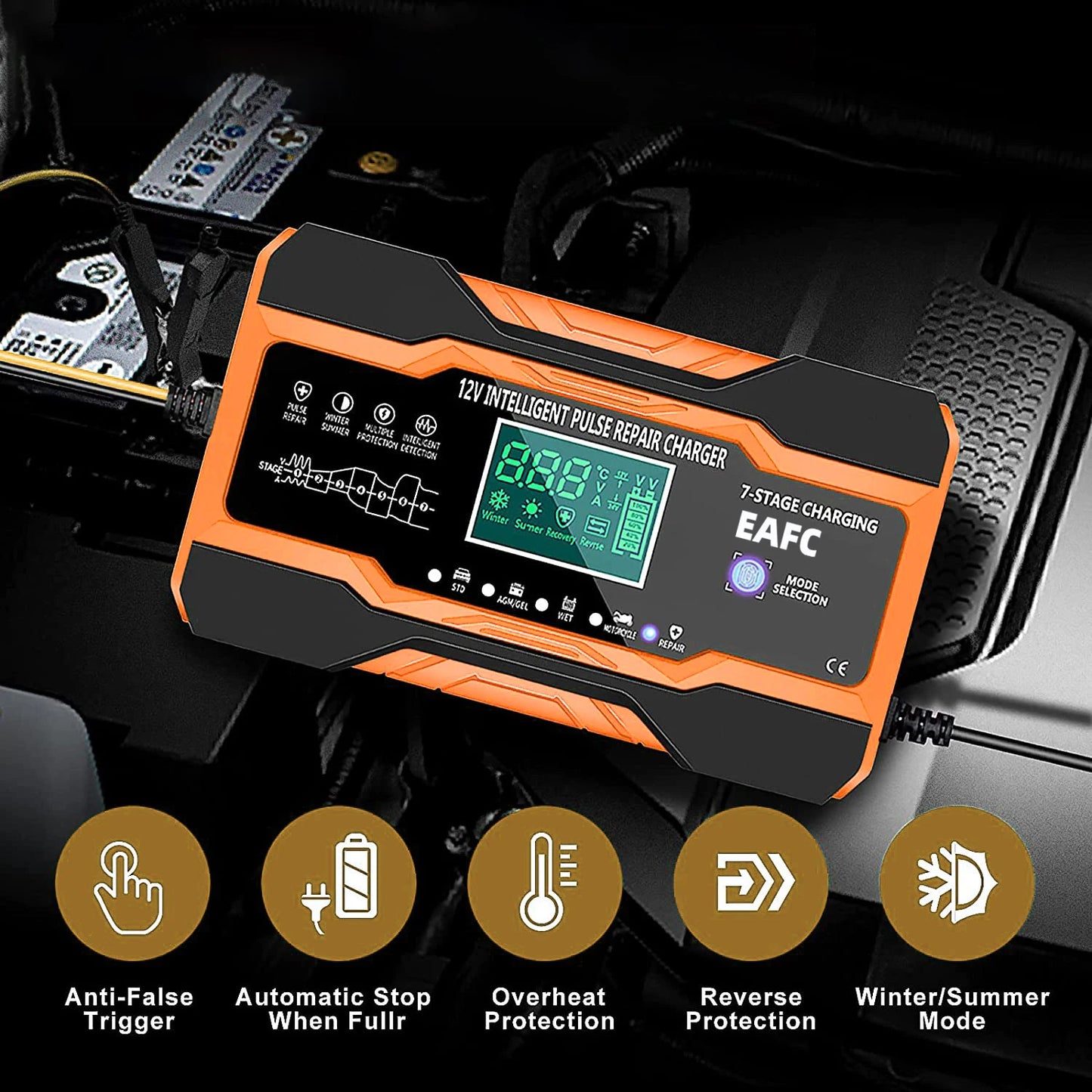 12V 12A 240W Fully Car Battery Charger