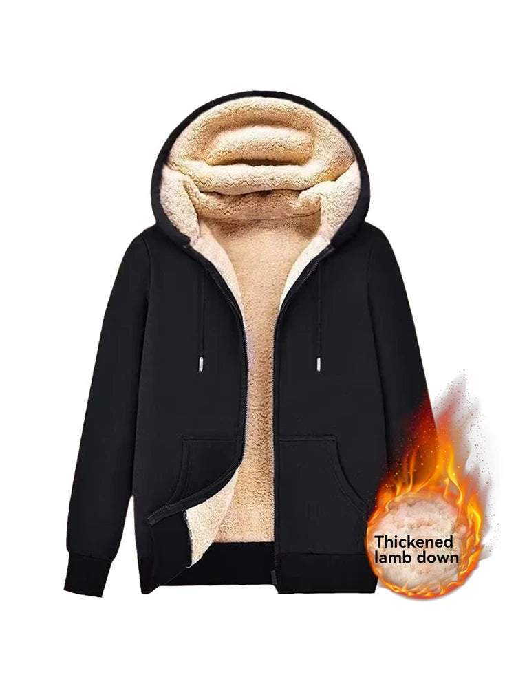 Men Fleece WarmFull Zip Tops Jacket
