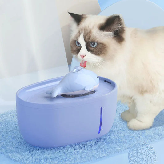 Cat Water Fountain with LED Light