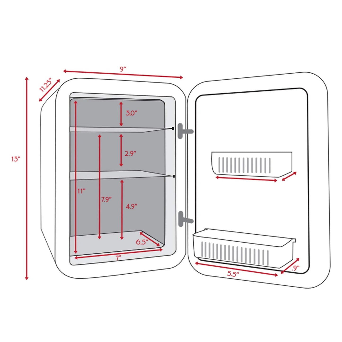 Portable 10L Mini Fridge