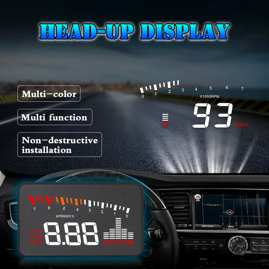 X5 OBD2 Head Up Display HUD Car Digital Speedometer