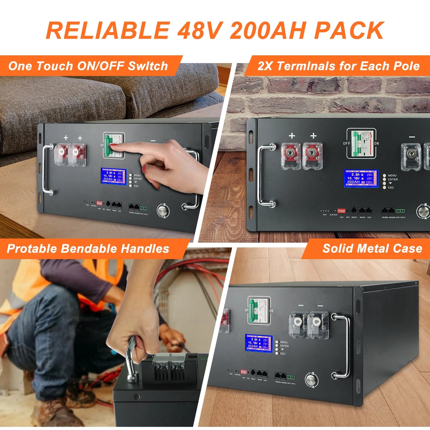 LiFePO4 48V 200Ah Battery Pack
