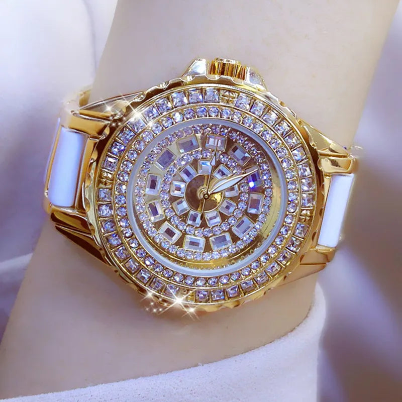 Luxury Brand Women Full Diamond Watches