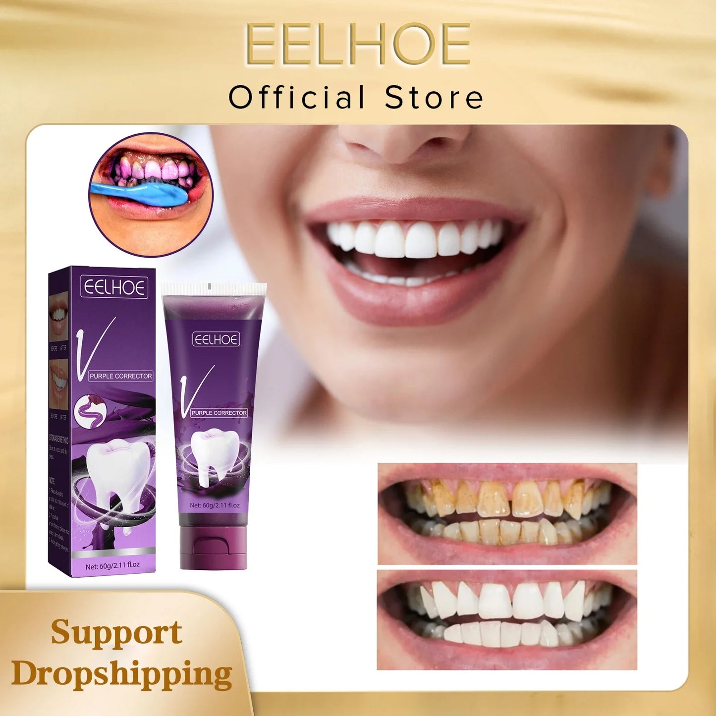 Coffee Smoke Stains Fresh Breath Oral Hygiene Care Toothpaste