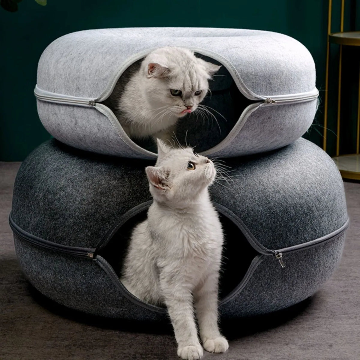 Donut Cat Bed Interactive Tunnel Toys
