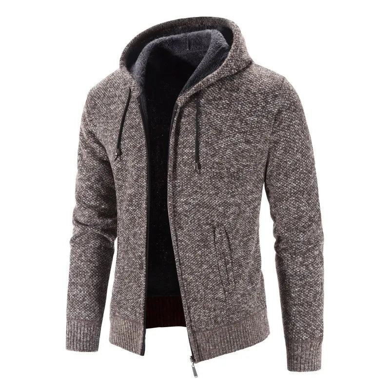 Men's Plush Knitted Jacket
