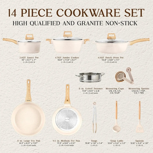 14-Piece Kitchen Cookware Set