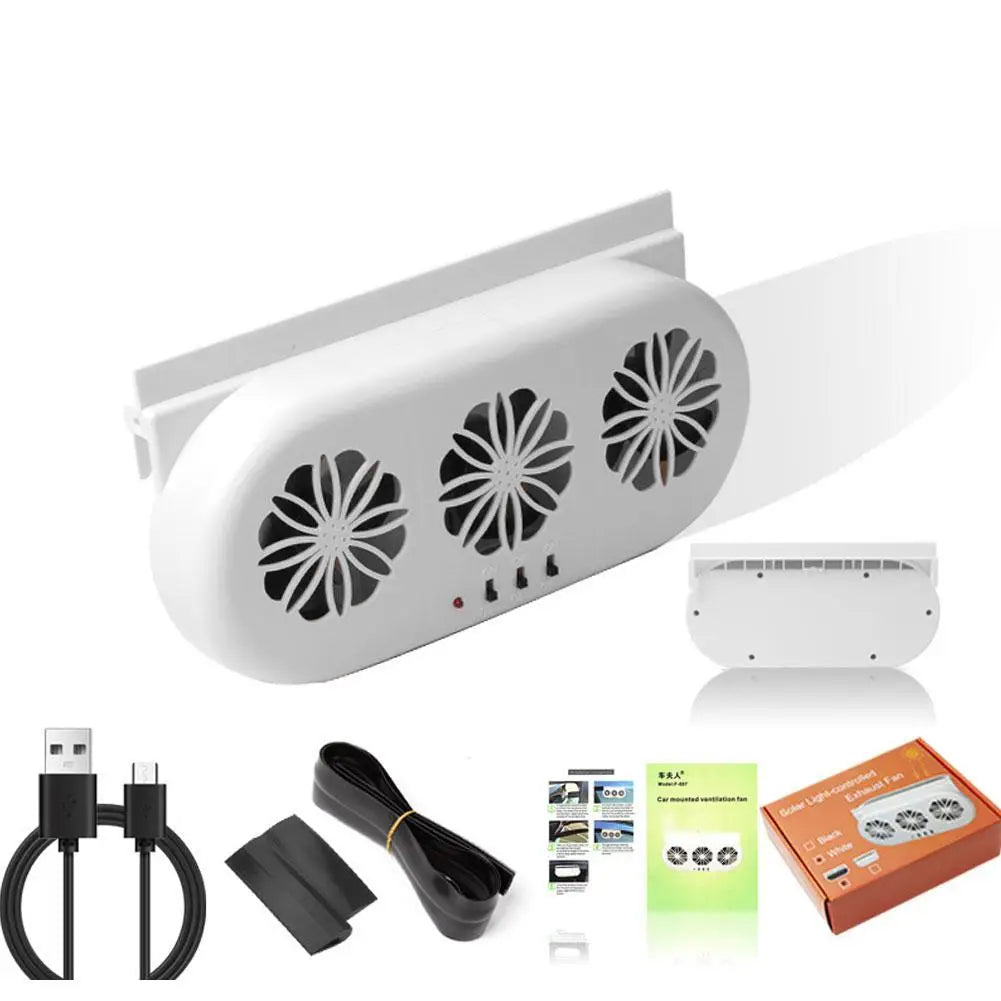 USB Solar Car Exhaust Fan