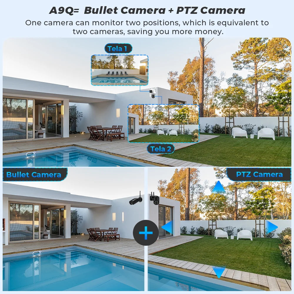 4K 8MP PTZ Outdoor Wifi Camera