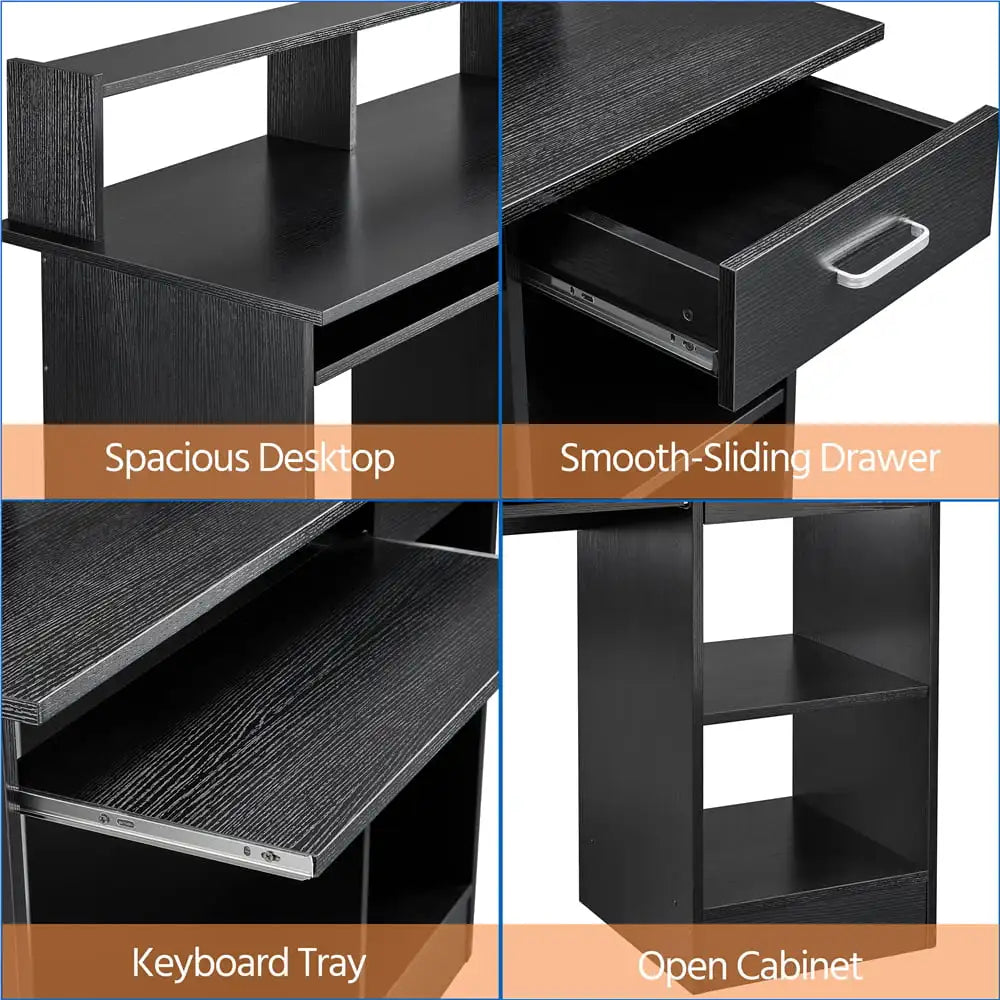 Wooden Home Office Computer Desk with Drawers