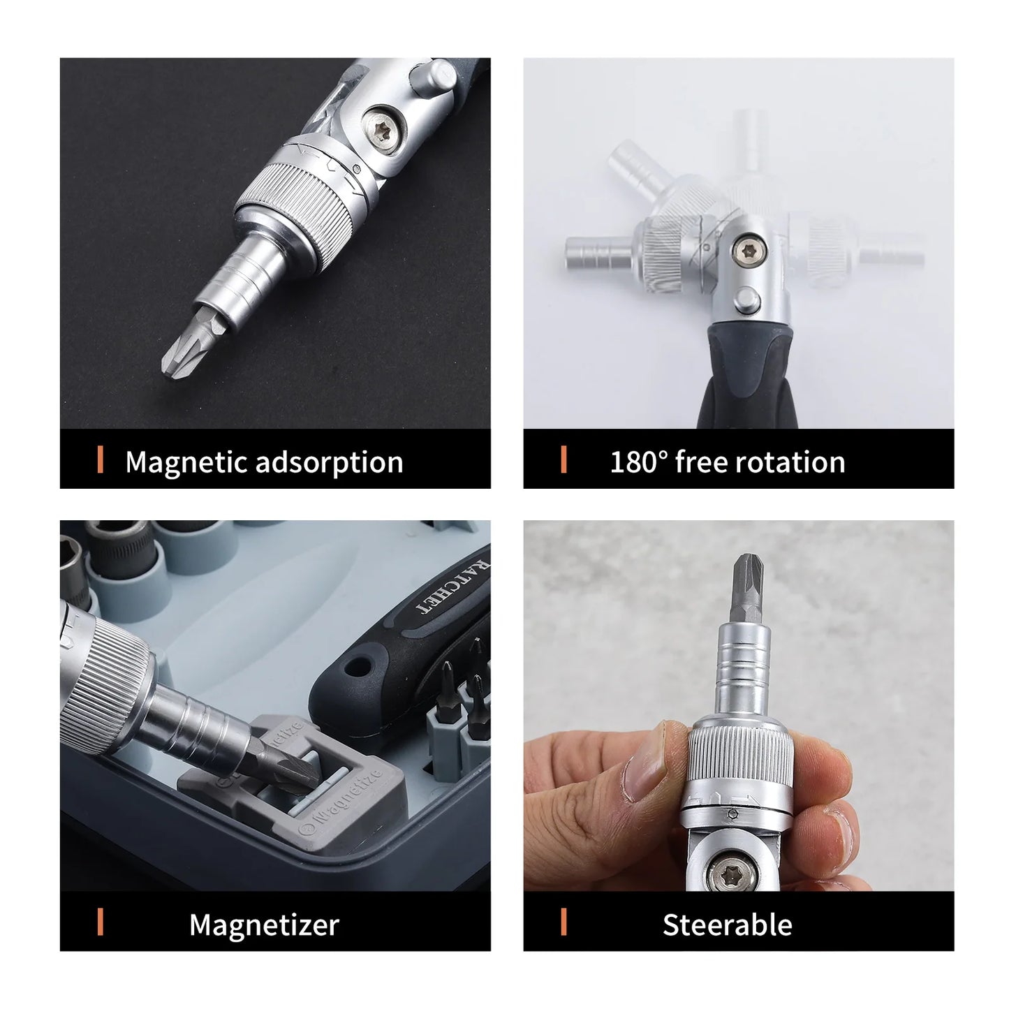 68 in 1 Precision Ratchet Screwdriver Socket Set