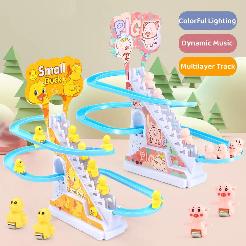 Kids Electronic Duck Climbing Stairs