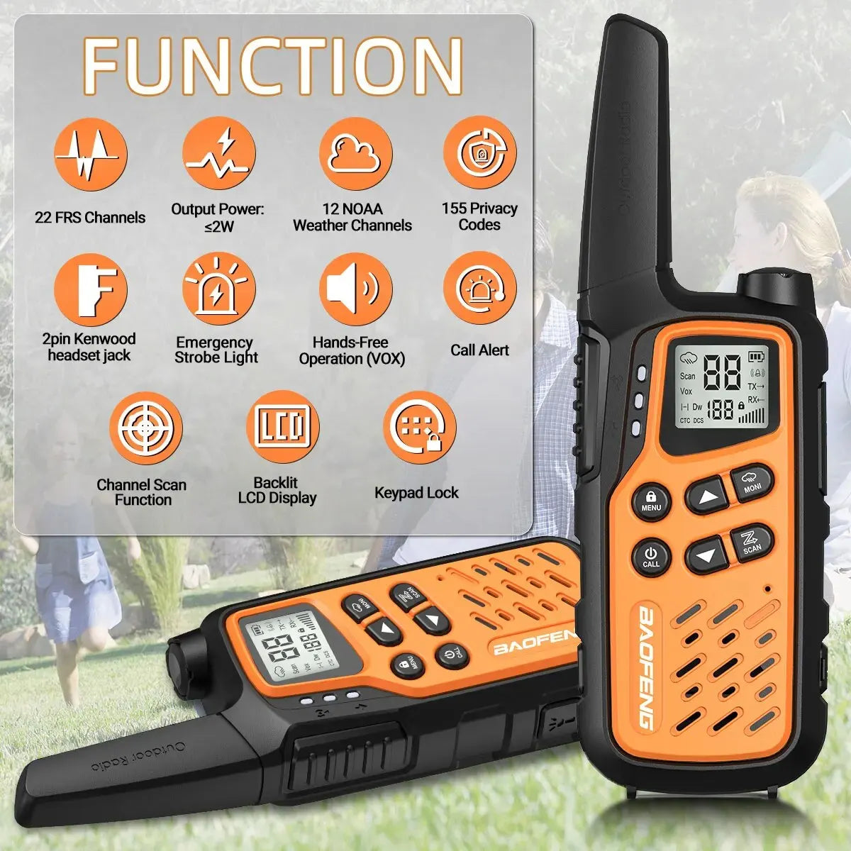 MP25 PMR446 FRS Type-C Charger Long Range Walkie Talkie