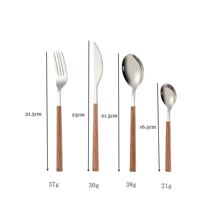 16pcs Stainless Steel Imitation Silverware Set