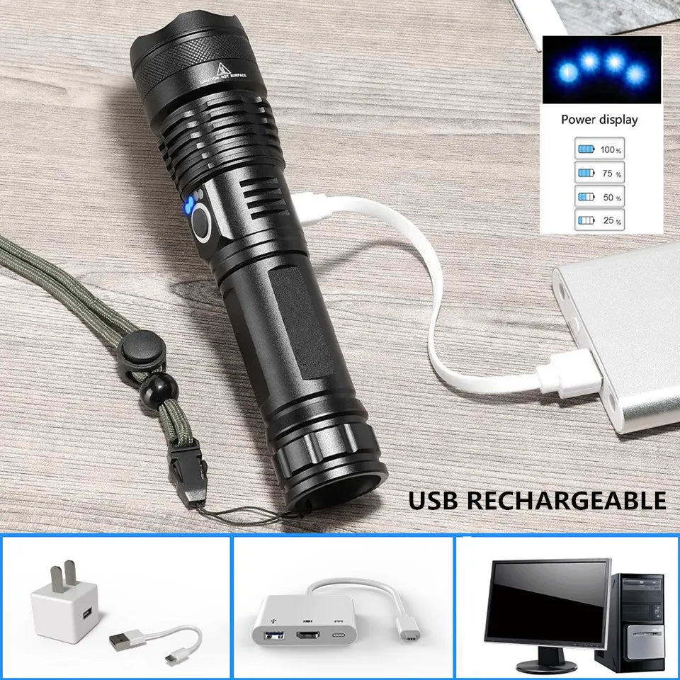 Most Powerful LED Rechargeable Flashlight