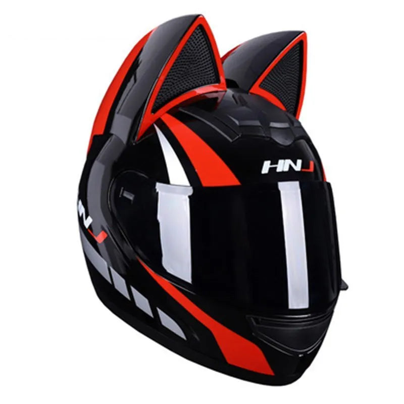 Cat Ear Motorcycle Full Face Helmet