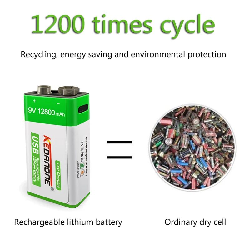 9V Rechargeable Battery
