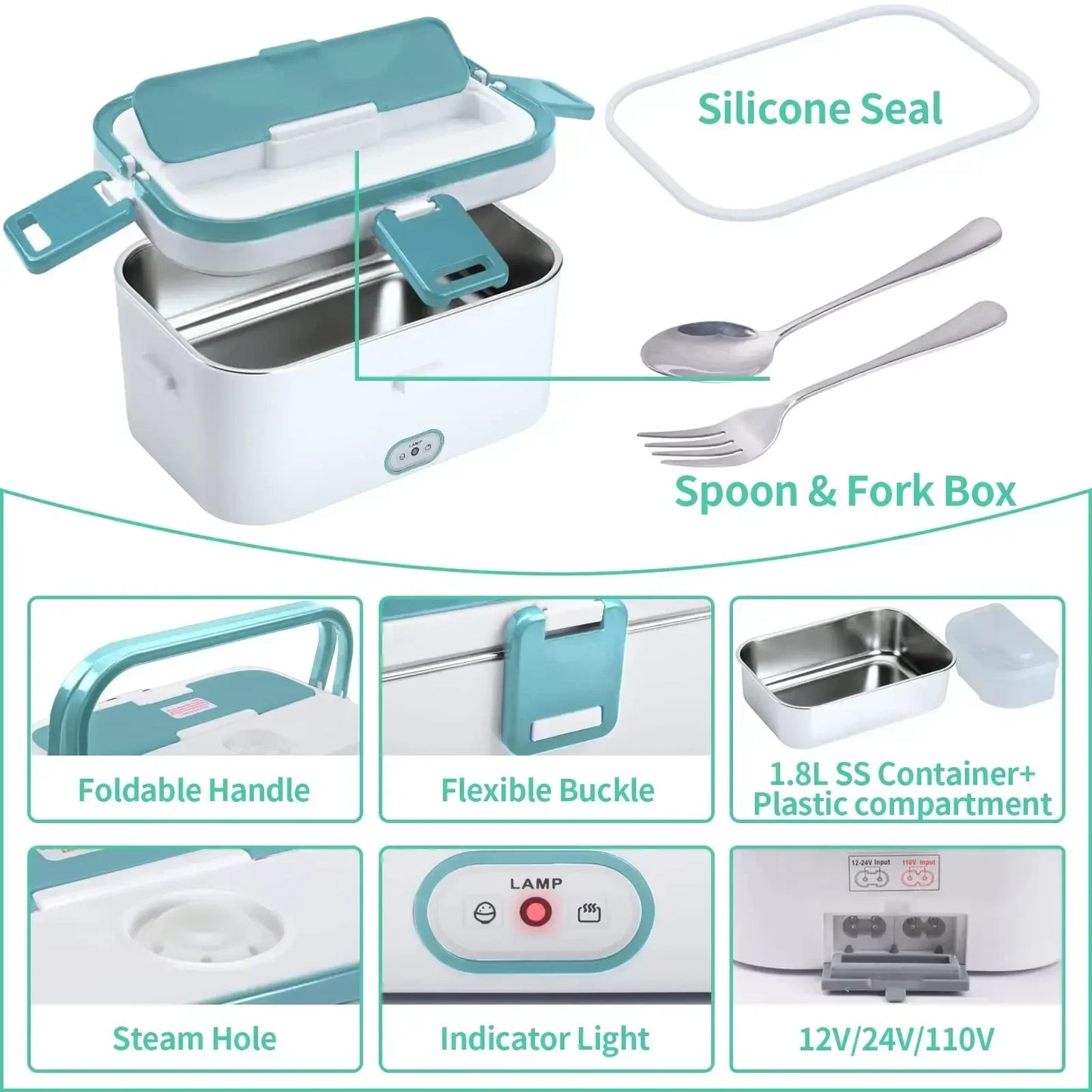 80W Electric Lunch Box Food Warmer