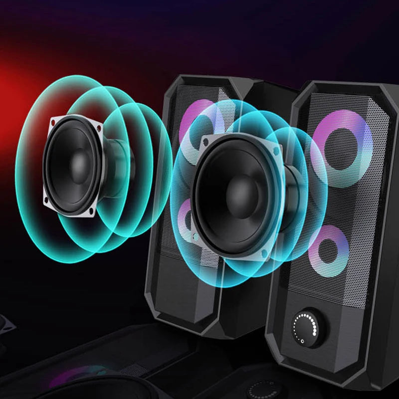 3.5mm stereo surround music RGB speakers