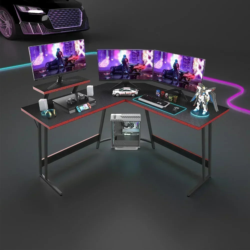 51 Inch L-Shaped Gaming Computer Desk