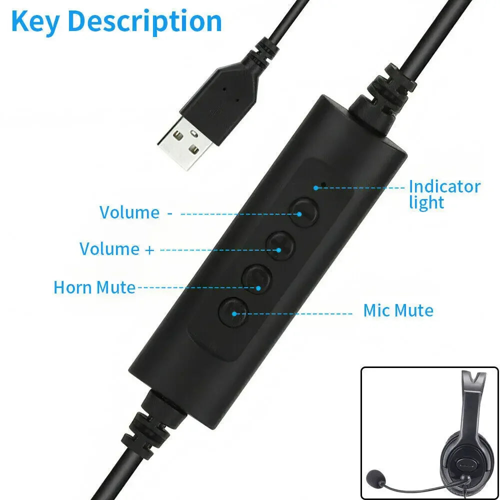 USB Noise Cancelling Gaming Headset