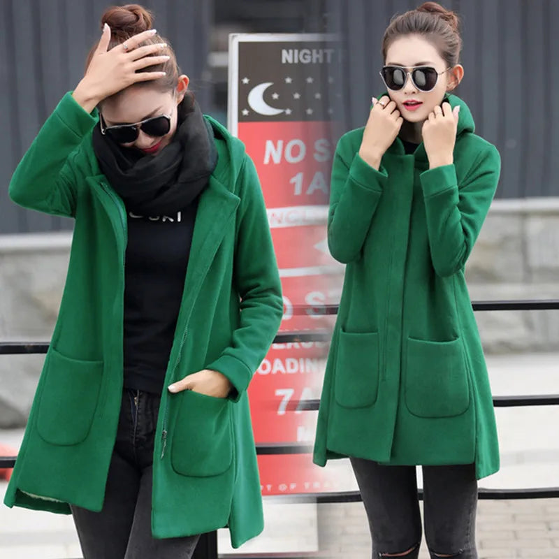 Autumn Winter Women's Fleece Jacket Coats
