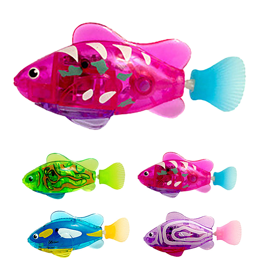 Pet Fish Electronic Cat Toys With Grass LED Light