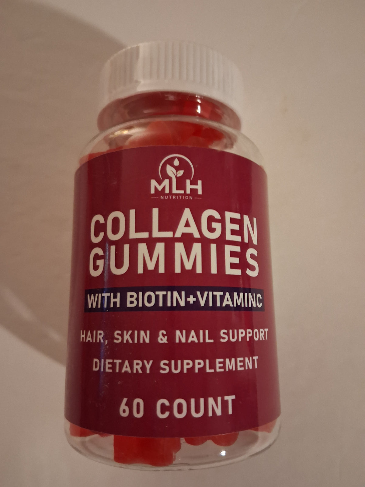MLH nutrition-Collagen Protein Gummies with BIOTIN/VITAMIN C, supports skin, nails, hair