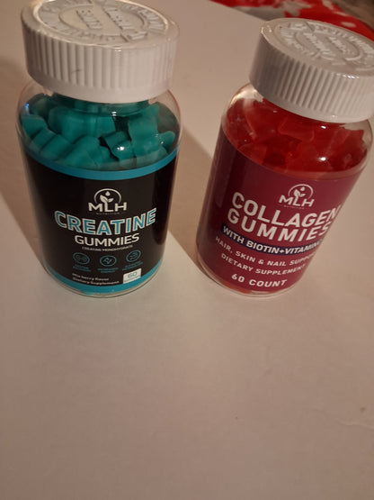 MLH nutrition-Collagen Protein Gummies with BIOTIN/VITAMIN C, supports skin, nails, hair