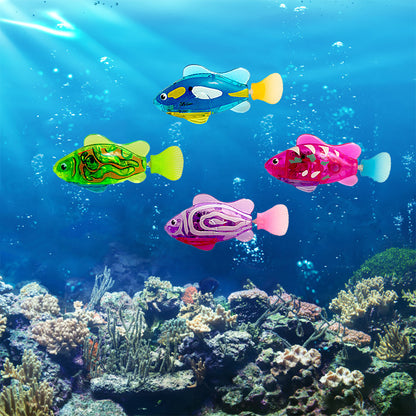 Pet Fish Electronic Cat Toys With Grass LED Light