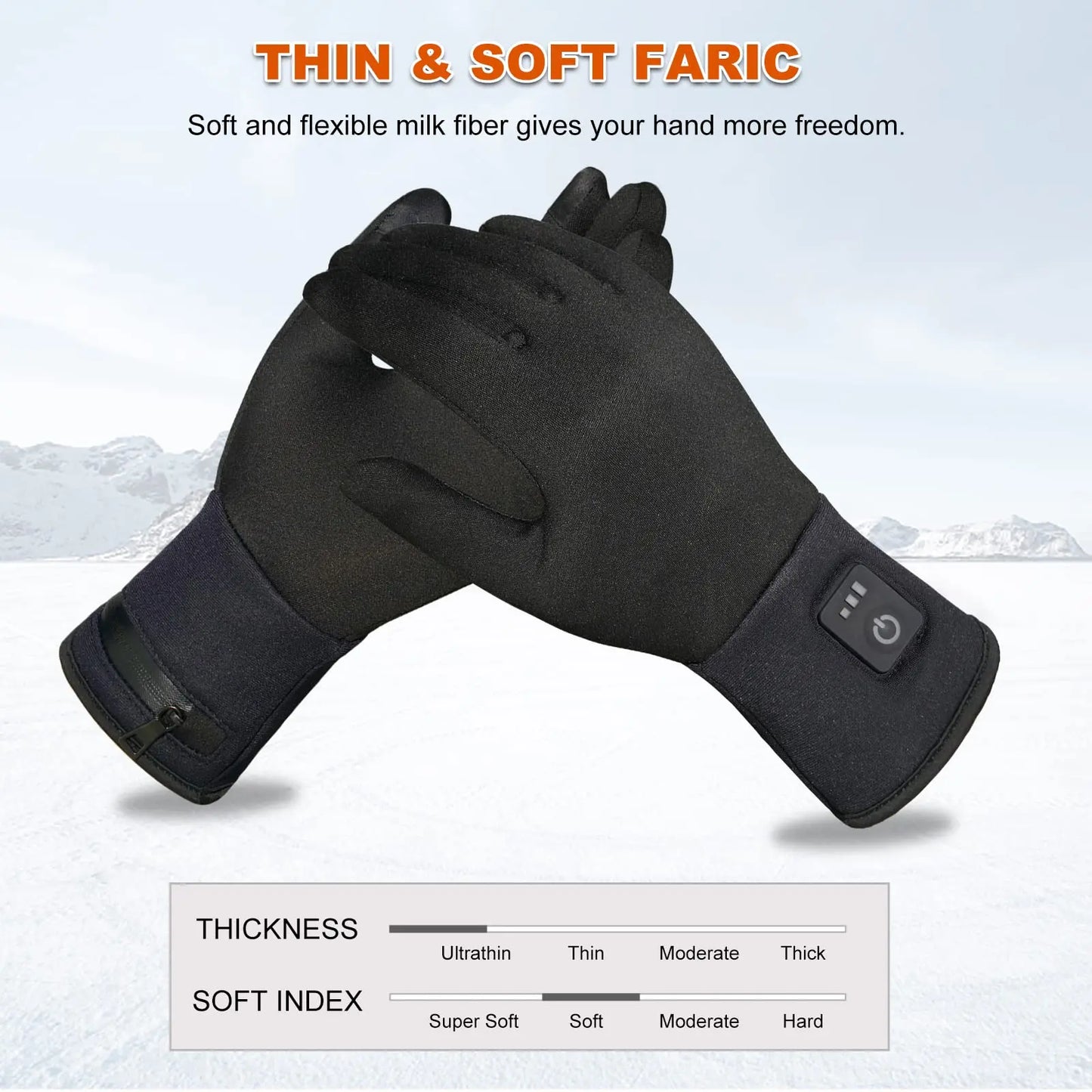 Heated Touch Screen Gloves for Men & Women