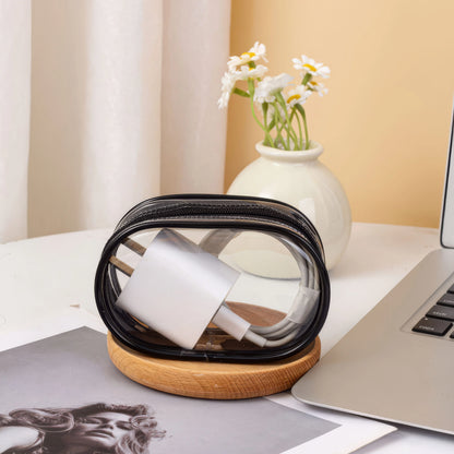 1 Travel Transparent Charger Storage Bag, Mini Portable, Used for Chargers, Headphones, Lipstick, Space Saving Travel Supplies