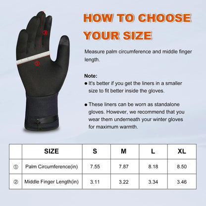 Heated Touch Screen Gloves for Men & Women