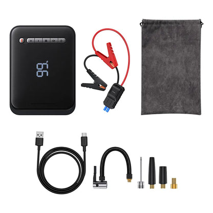 2 in 1 Car Jump Starter Car Wireless Tire Inflator Pump Air Compressor