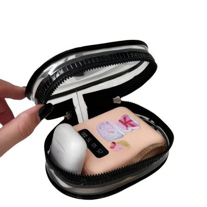 1 Travel Transparent Charger Storage Bag, Mini Portable, Used for Chargers, Headphones, Lipstick, Space Saving Travel Supplies