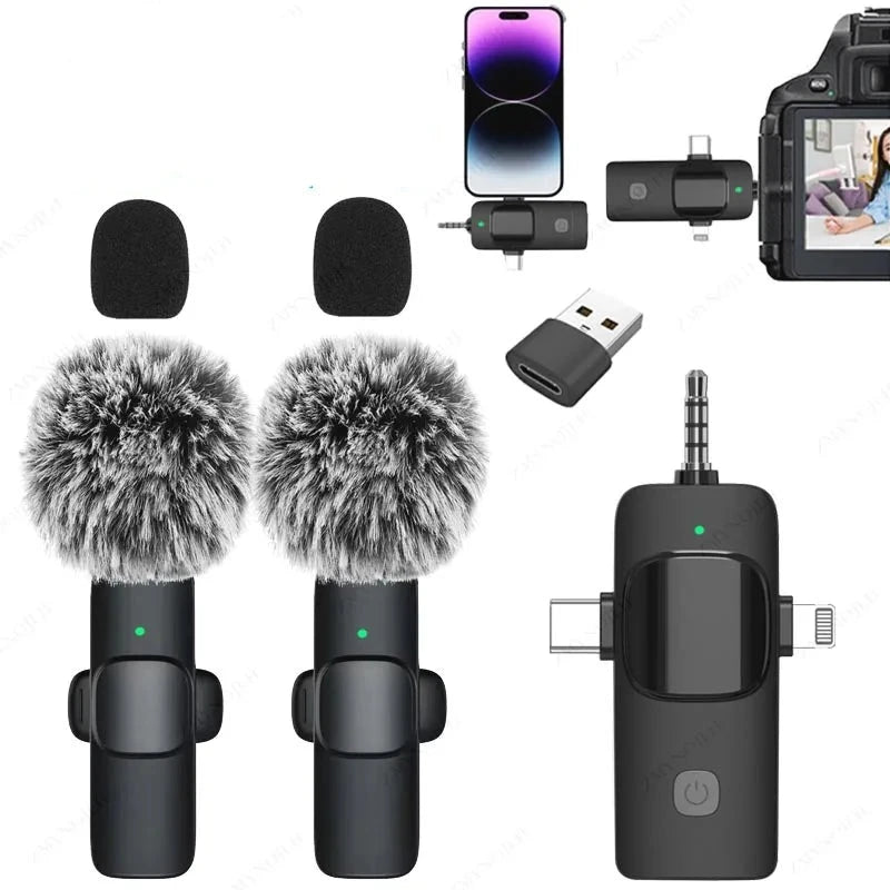 4 In 1 Wireless Live Recording Noise Microphone